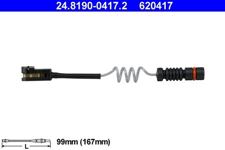 SENZOR AVERTIZARE UZURA PLACUTE FRANA ATE 24.8190-0417.2 - Compatibil cu MERCEDES-BENZ, VW