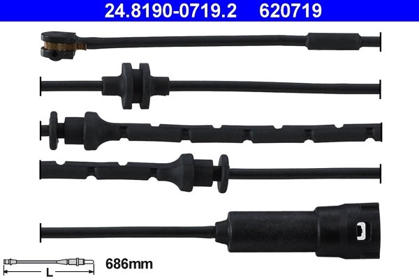 SENZOR AVERTIZARE UZURA PLACUTE FRANA ATE 24.8190-0719.2 - Compatibil cu FIAT, OPEL, VAUXHALL