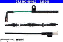 SENZOR AVERTIZARE UZURA PLACUTE FRANA ATE 24.8190-0946.2 - Compatibil cu LAND ROVER