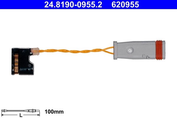 SENZOR AVERTIZARE UZURA PLACUTE FRANA ATE 24.8190-0955.2 - Compatibil cu MERCEDES-BENZ