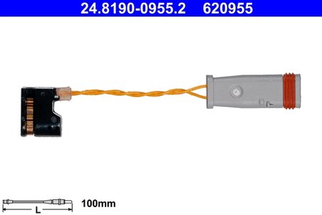 SENZOR AVERTIZARE UZURA PLACUTE FRANA ATE 24.8190-0955.2 - Compatibil cu MERCEDES-BENZ
