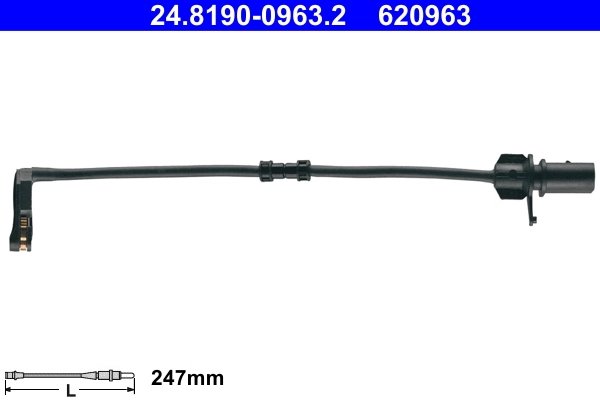 Senzor avertizare uzura placute frana ATE 24.8190-0963.2