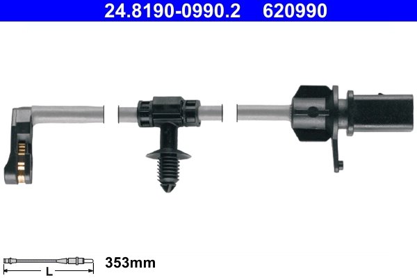 Senzor avertizare uzura placute frana ATE 24.8190-0990.2