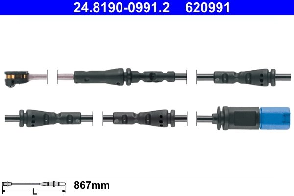 Senzor avertizare uzura placute frana ATE 24.8190-0991.2
