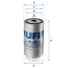 FILTRU COMBUSTIBIL UFI 24.H2O.01 - Compatibil cu IVECO, JEEP