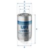 FILTRU COMBUSTIBIL UFI 24.999.00 - Compatibil cu ASTRA, GINAF, IRISBUS, IVECO, NEW HOLLAND