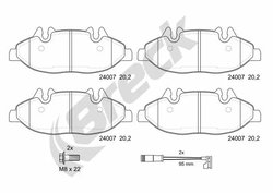 SET PLACUTE FRANA BRECK 24007 00 703 00 - Compatibil cu MERCEDES-BENZ