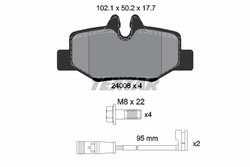 SET PLACUTE FRANA TEXTAR 2400801 - Compatibil cu MERCEDES-BENZ, MERCEDES-BENZ (FJDA)