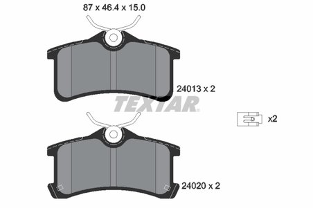 SET PLACUTE FRANA TEXTAR 2401301 - Compatibil cu TOYOTA