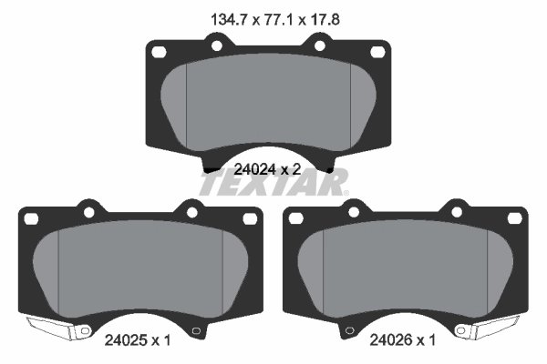 Set placute frana Textar 2402401