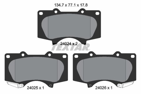 Set placute frana Textar 2402401
