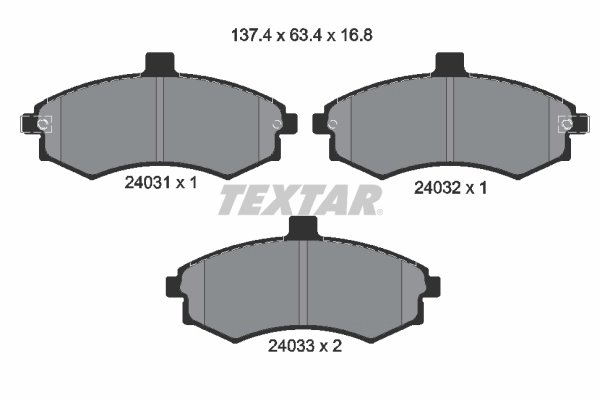 Set placute frana Textar 2403101