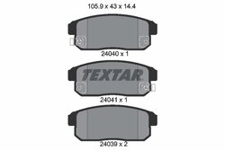 SET PLACUTE FRANA TEXTAR 2404001 - Compatibil cu CHEVROLET, NISSAN, SUZUKI