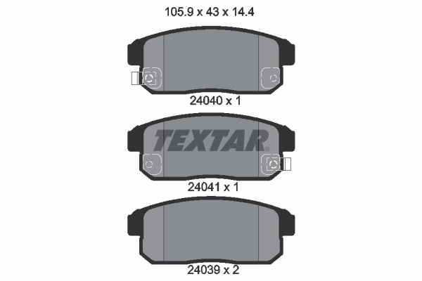 Set placute frana Textar 2404001