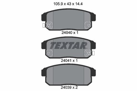 Set placute frana Textar 2404001