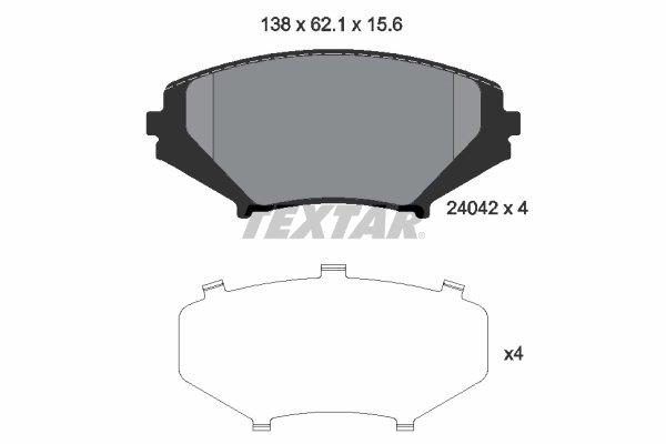 Set placute frana Textar 2404201