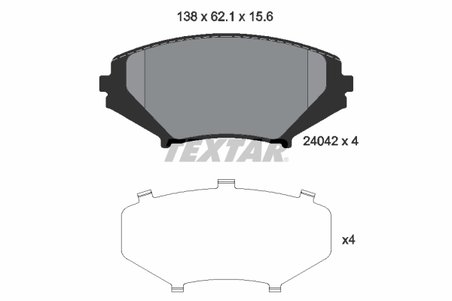 Set placute frana Textar 2404201