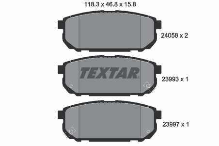 SET PLACUTE FRANA TEXTAR 2405801 - Compatibil cu KIA, TIANMA