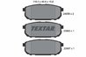 SET PLACUTE FRANA TEXTAR 2405801 - Compatibil cu KIA, TIANMA
