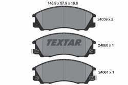SET PLACUTE FRANA TEXTAR 2405901 - Compatibil cu HYUNDAI, HYUNDAI (HUATAI), LANDWIND (JMC)
