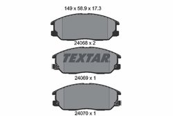 SET PLACUTE FRANA TEXTAR 2406801 - Compatibil cu KIA