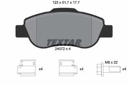 Set placute frana Textar 2407201