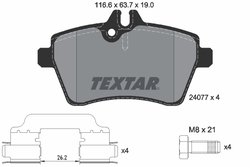 SET PLACUTE FRANA TEXTAR 2407702 - Compatibil cu MERCEDES-BENZ
