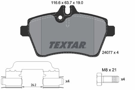 Set placute frana Textar 2407702