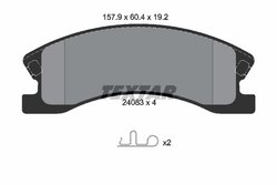 SET PLACUTE FRANA TEXTAR 2408301 - Compatibil cu JEEP, JEEP (BJC)