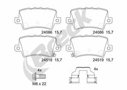 Set placute frana Breck 24086 00 704 10