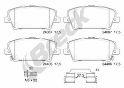 SET PLACUTE FRANA BRECK 24087 00 701 10 - Compatibil cu HONDA