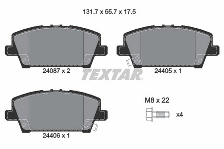 Set placute frana Textar 2408701