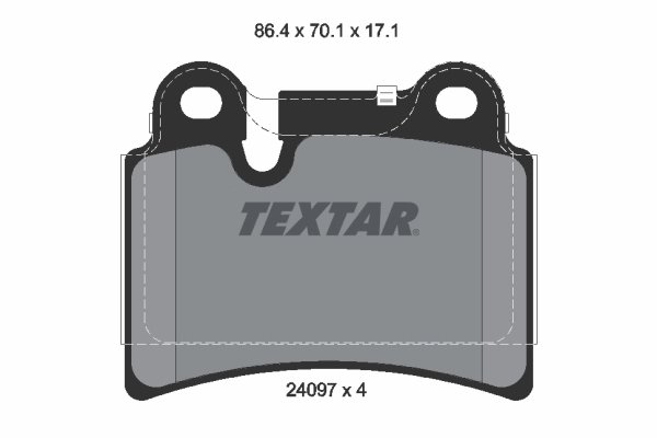 SET PLACUTE FRANA TEXTAR 2409701 - Compatibil cu VW