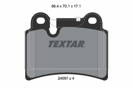 SET PLACUTE FRANA TEXTAR 2409701 - Compatibil cu VW