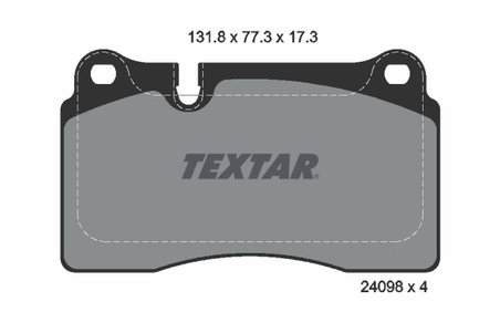 SET PLACUTE FRANA TEXTAR 2409801 - Compatibil cu VW