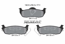 Set placute frana Textar 2411102