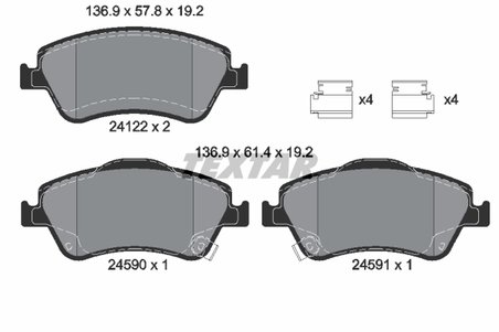 Set placute frana Textar 2412201