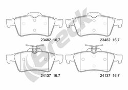 SET PLACUTE FRANA BRECK 24137 00 702 00 - Compatibil cu CITROEN, FORD, JAGUAR, MAZDA, OPEL, RENAULT, SAAB, VAUXHALL, VOLVO