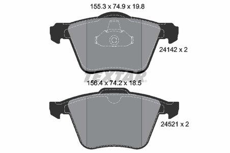 SET PLACUTE FRANA TEXTAR 2414201 - Compatibil cu FORD, FORD AUSTRALIA, VOLVO, VOLVO ASIA