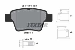 SET PLACUTE FRANA TEXTAR 2415001 - Compatibil cu CITROEN, PEUGEOT