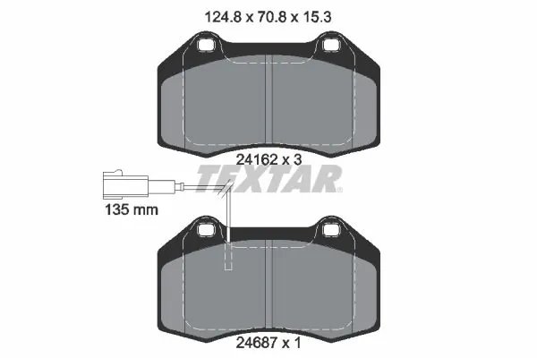 SET PLACUTE FRANA TEXTAR 2416202 - Compatibil cu ABARTH, ALFA ROMEO, FIAT