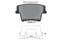 Set placute frana Textar 2416303