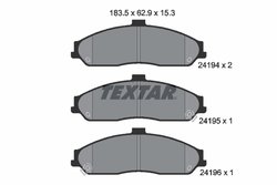 SET PLACUTE FRANA TEXTAR 2419401 - Compatibil cu CADILLAC, CHEVROLET, FORD AUSTRALIA, VAUXHALL