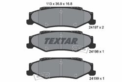 SET PLACUTE FRANA TEXTAR 2419701 - Compatibil cu CADILLAC, CHEVROLET
