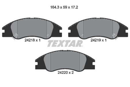 Set placute frana Textar 2421801