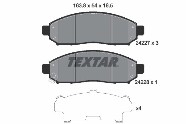 Set placute frana Textar 2422701