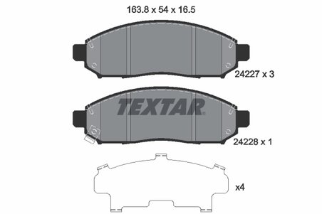 Set placute frana Textar 2422701