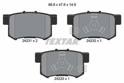SET PLACUTE FRANA TEXTAR 2423101 - Compatibil cu ACURA, HONDA, HONDA (DONGFENG)