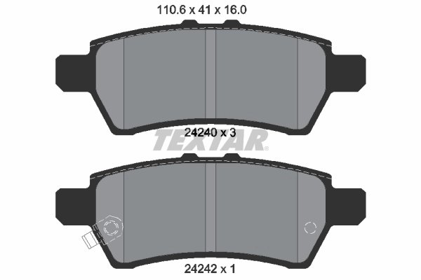 Set placute frana Textar 2424001
