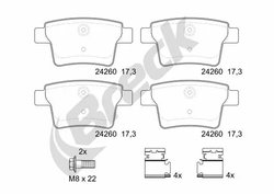 SET PLACUTE FRANA BRECK 24260 00 704 00 - Compatibil cu FORD, FORD USA, JAGUAR